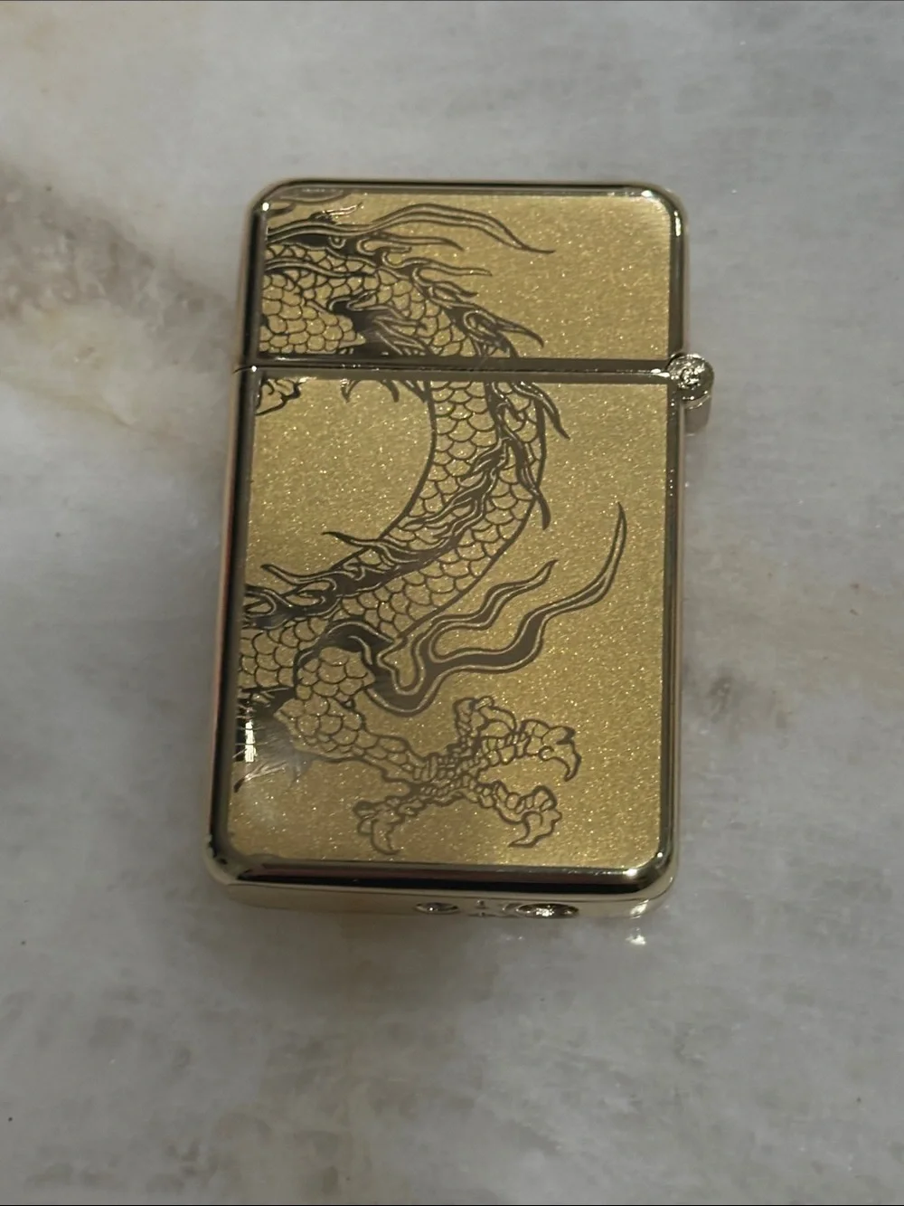 Gold Dragon Butane Lighter - Decorative Gold Finish